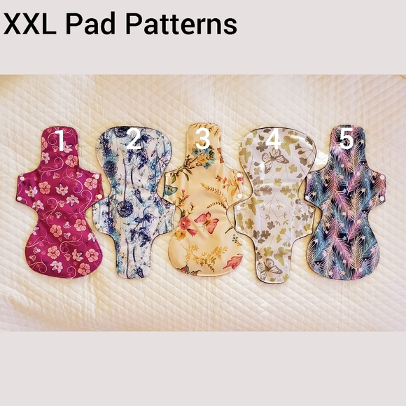 5 Pack - XXL Reusable Menstrual Pads - Absorbent Bamboo Charcoal - 16 in - Picture 3 of 5